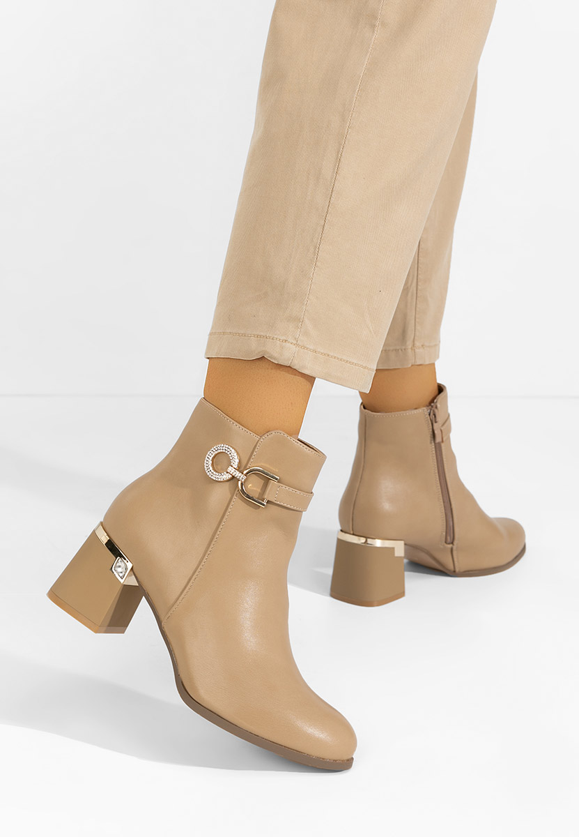 Margie khaki elegáns női bokacsizma