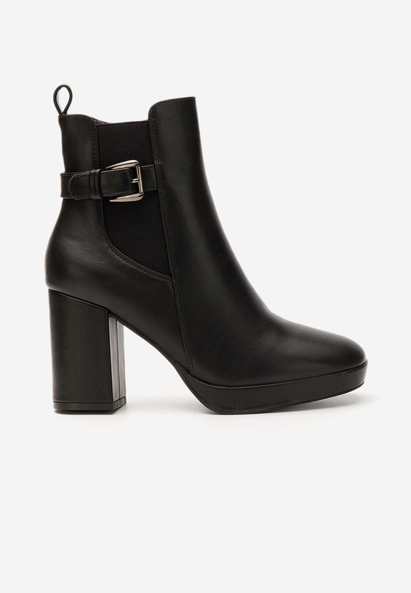 Sumiko fekete bokacsizma vastag sarokkal