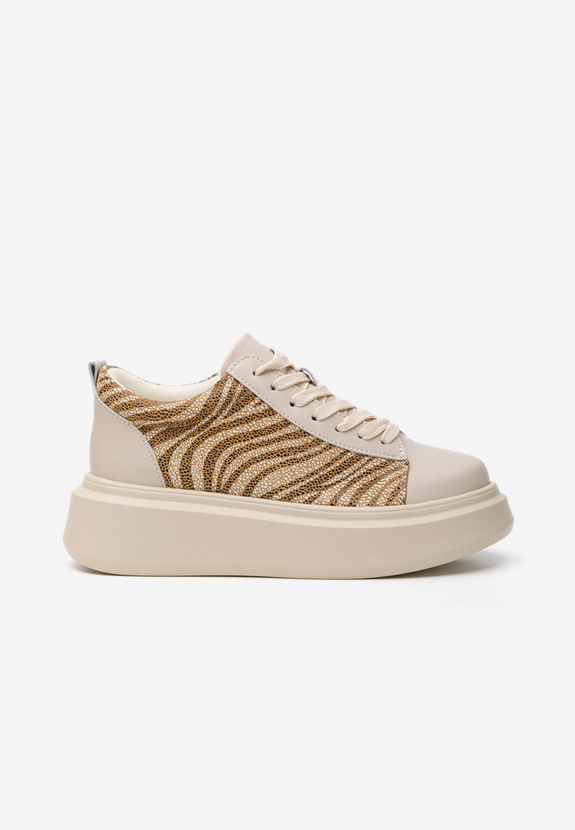 Sherice bézs telitalpú platform sneaker