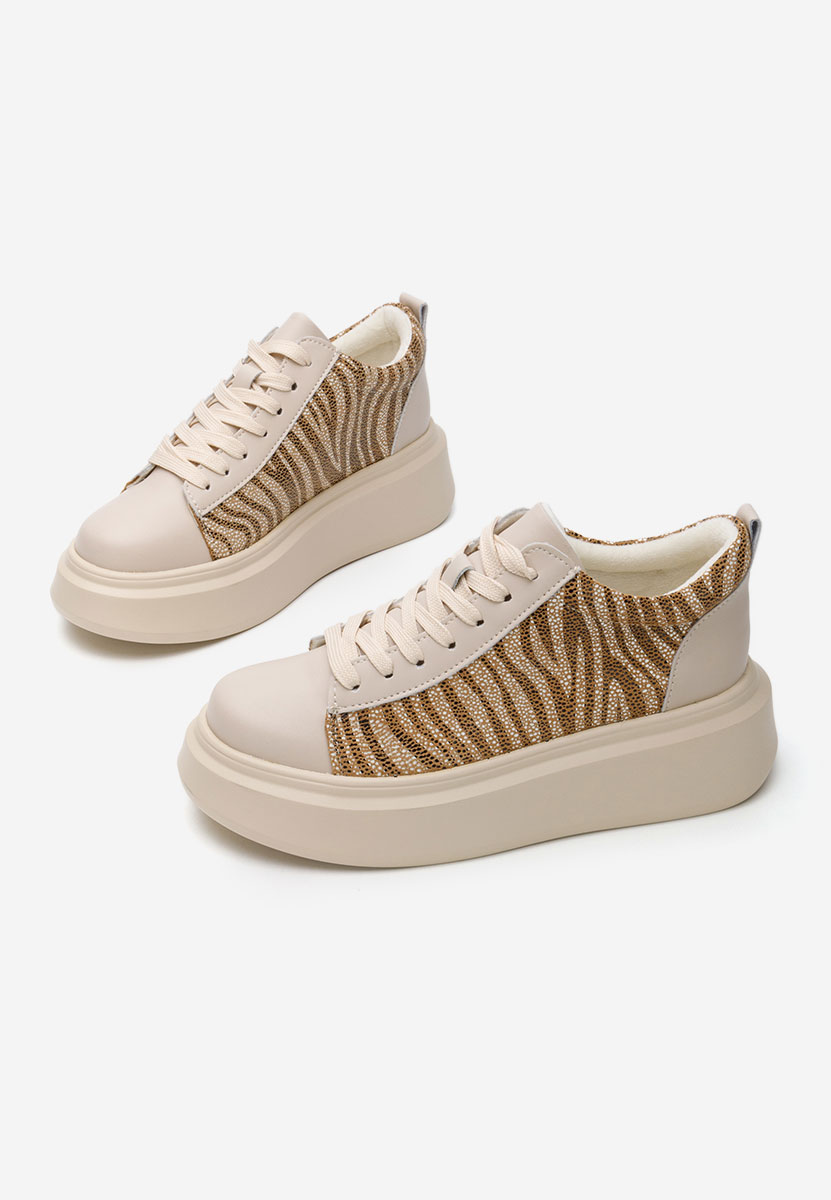 Sherice bézs telitalpú platform sneaker