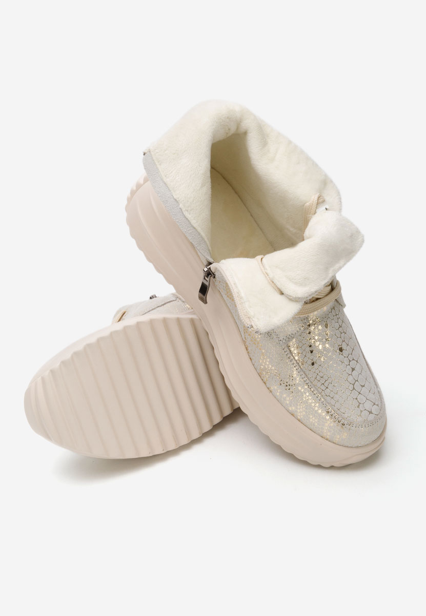 Davisia bézs telitalpú platform sneaker