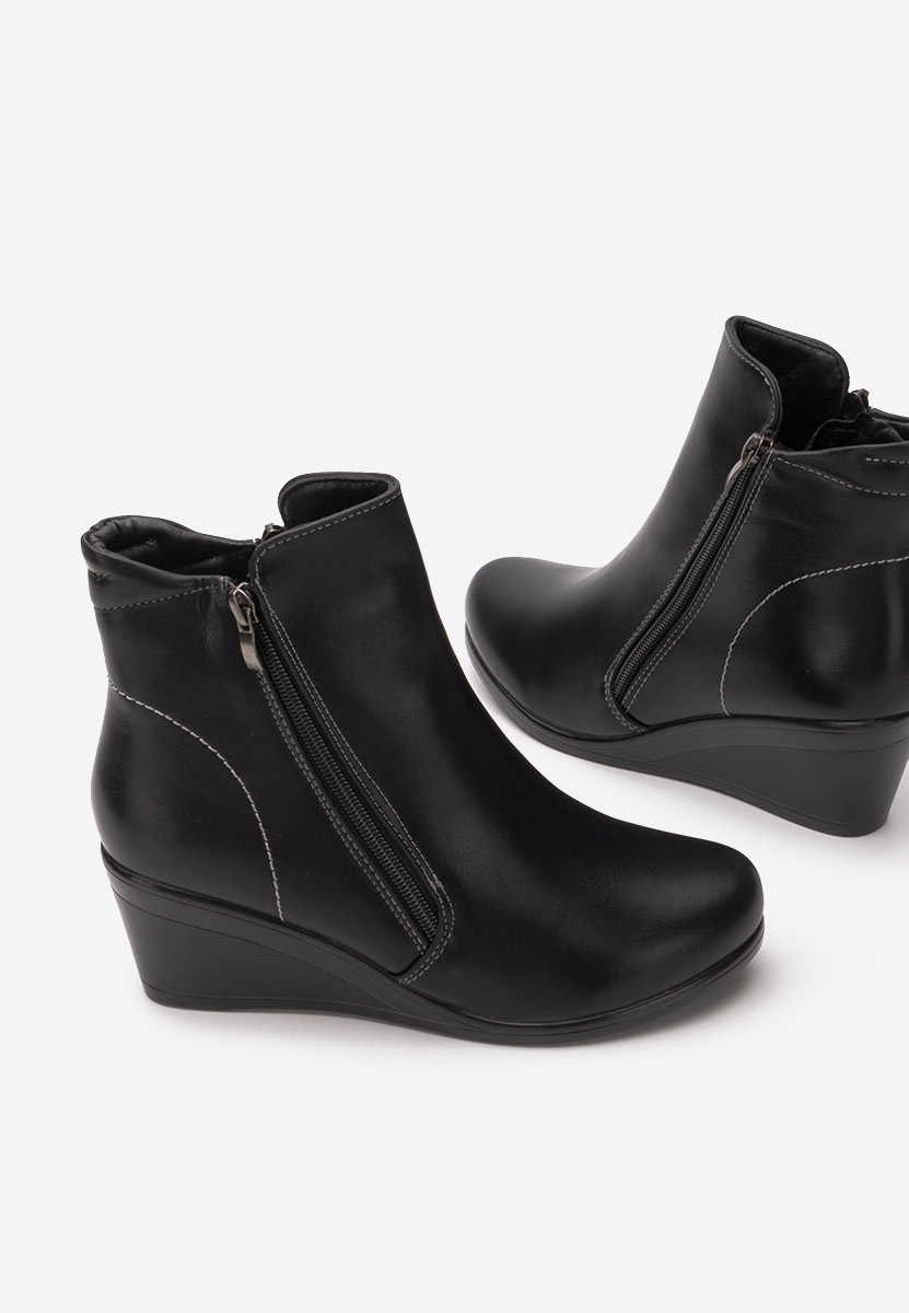 Armandina fekete platform bokacsizma