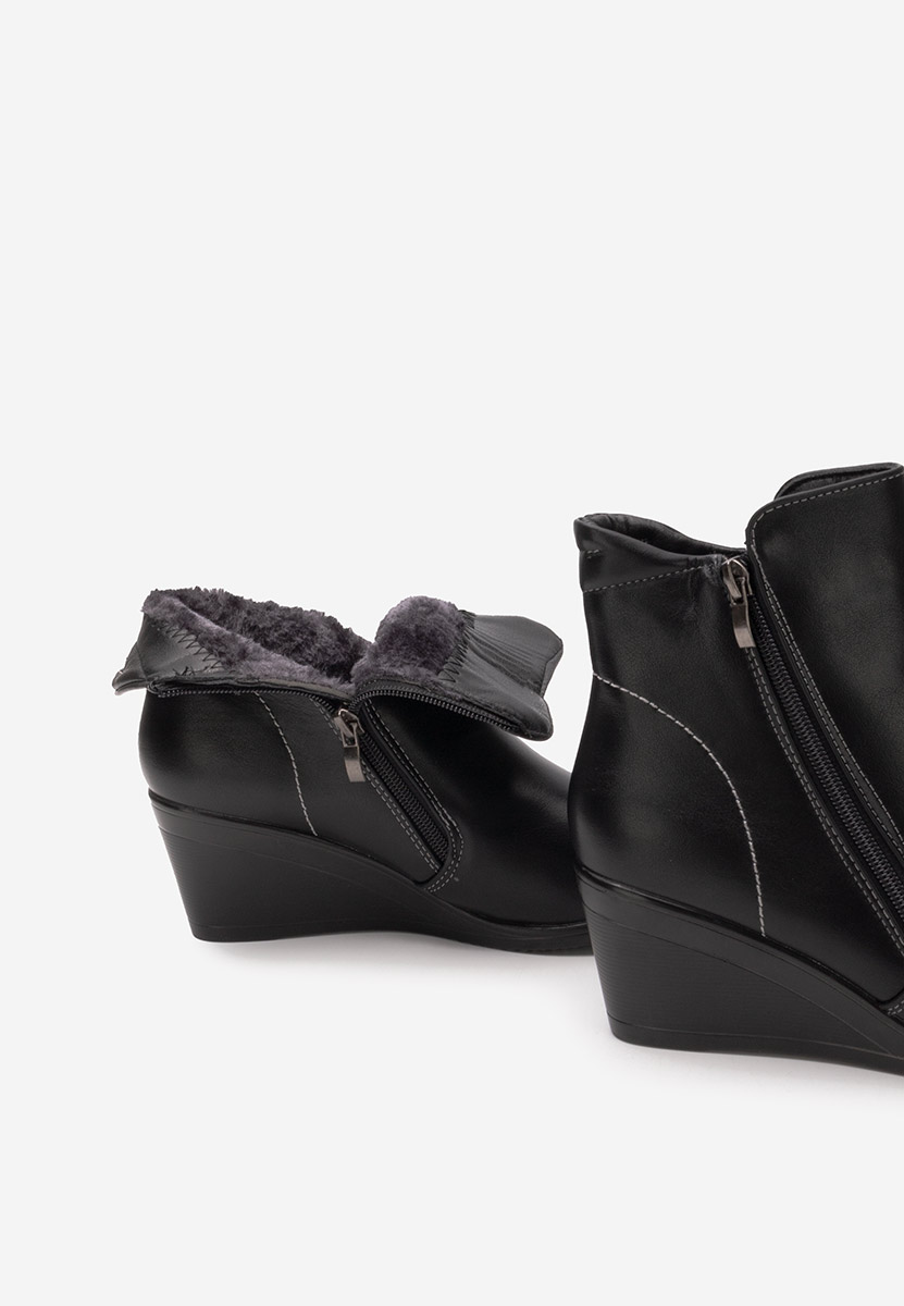 Armandina fekete platform bokacsizma