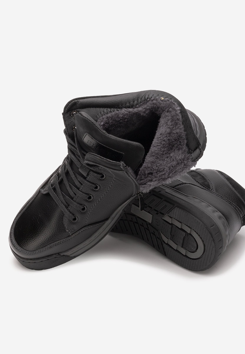 Santos fekete férfi bokacsizma