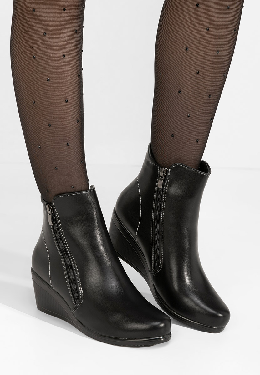Armandina fekete platform bokacsizma