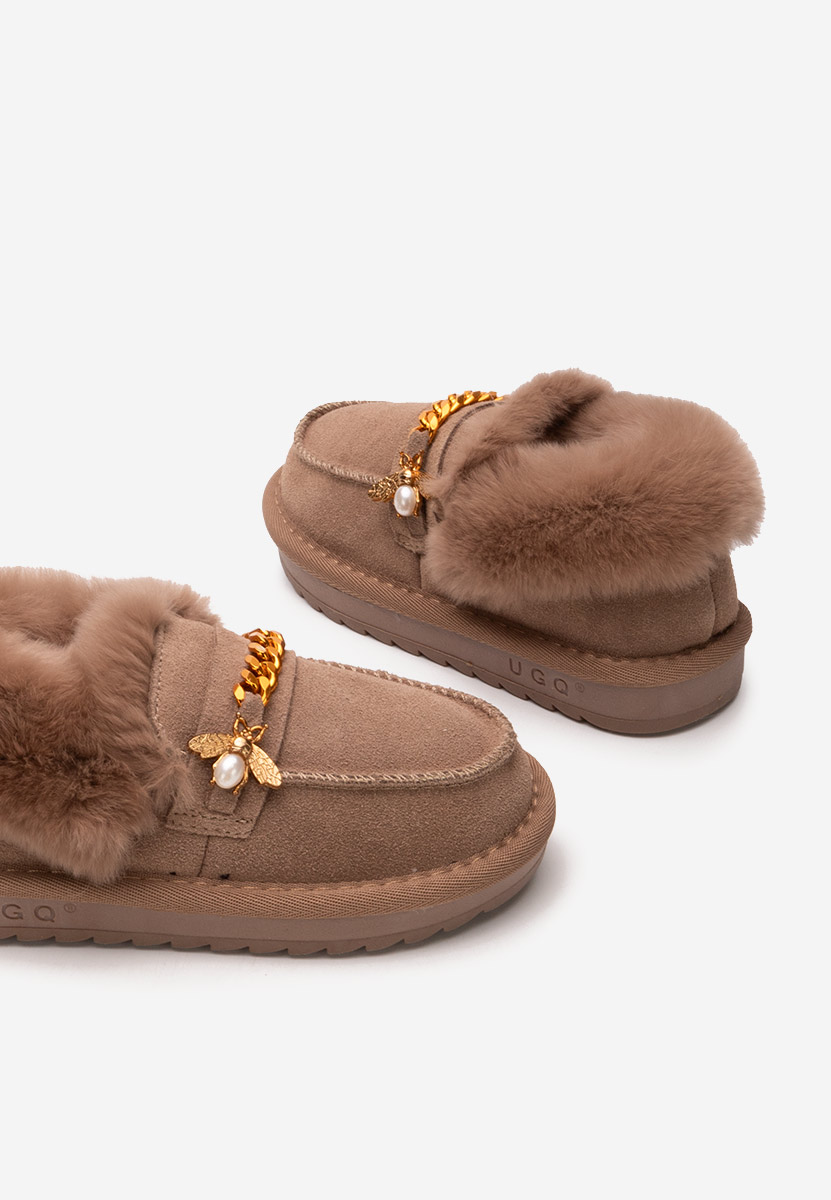 Annamae bézs lány bokacsizma