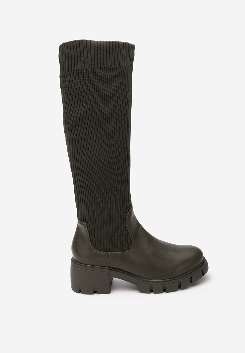 Navasia zöld női zokni csizma