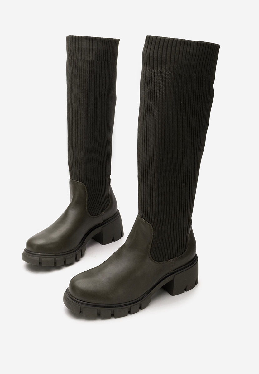 Navasia zöld női zokni csizma