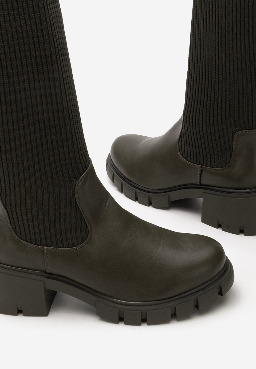 Navasia zöld női zokni csizma