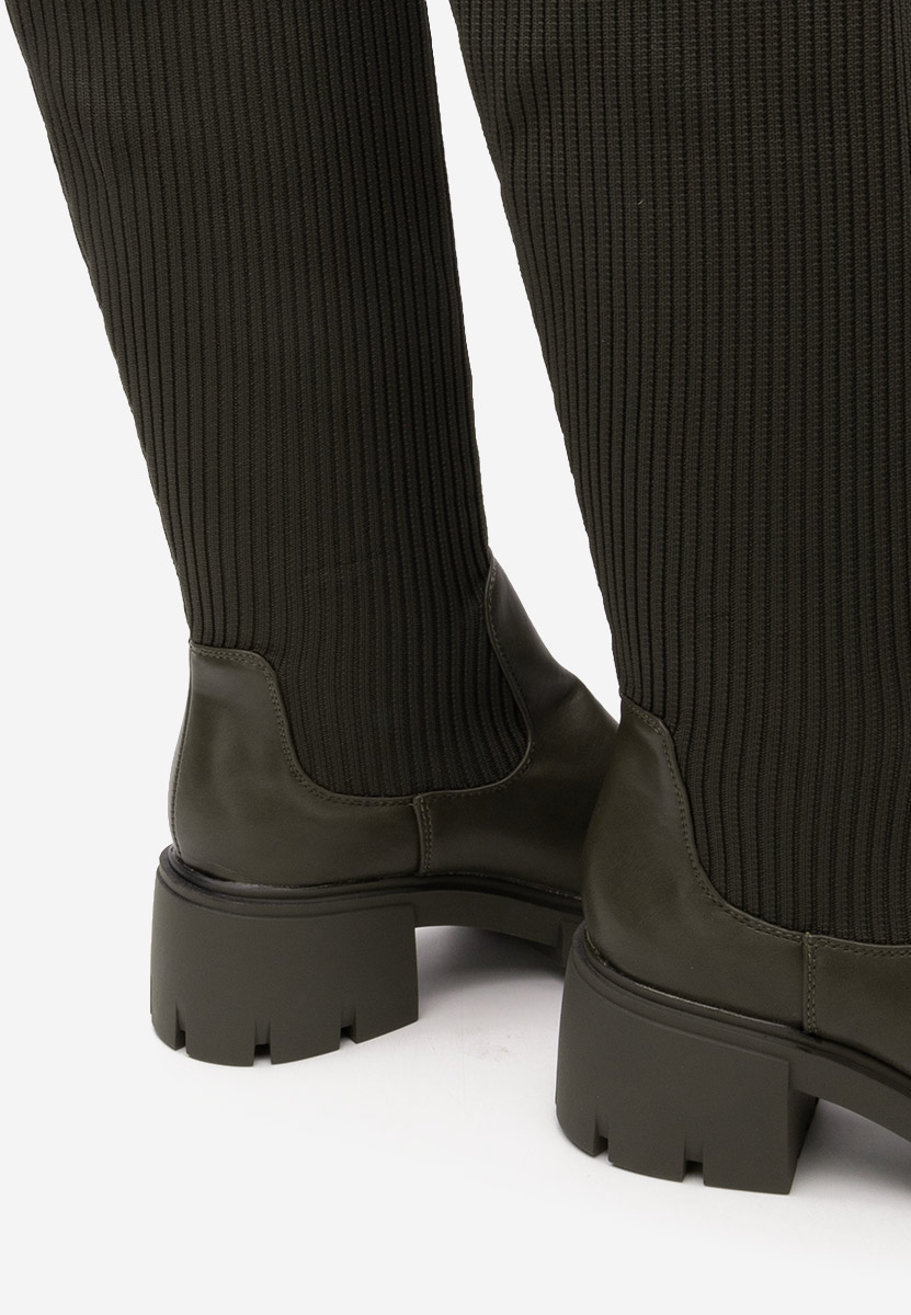 Navasia zöld női zokni csizma