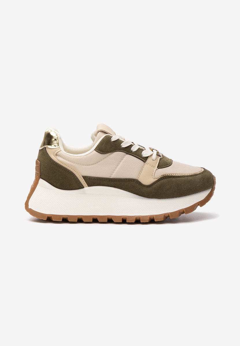 Vivianna zöld telitalpú platform sneaker