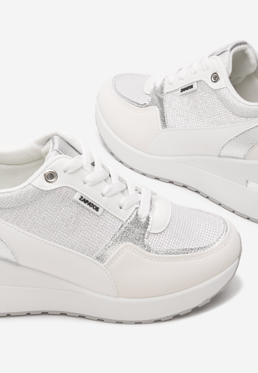 Zaneta fehér platform sneaker cipő 