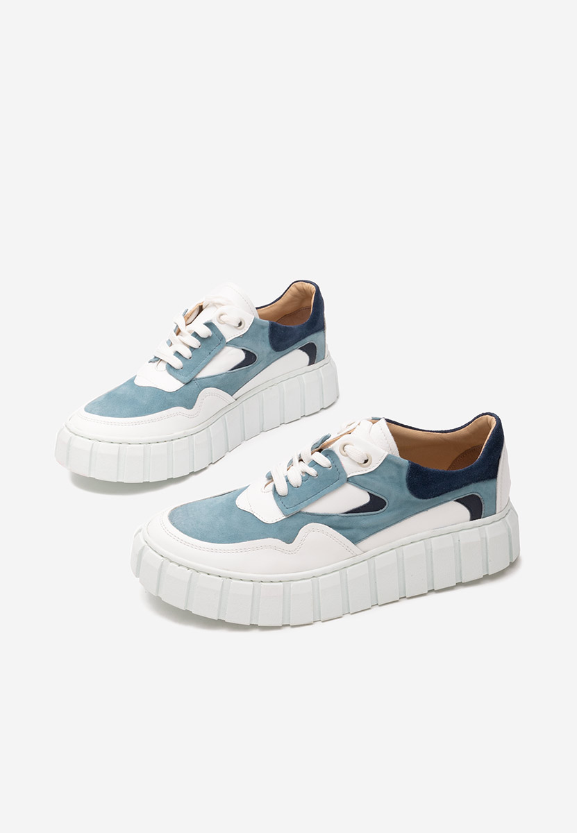 Caera tengerészkék női bőr sneaker