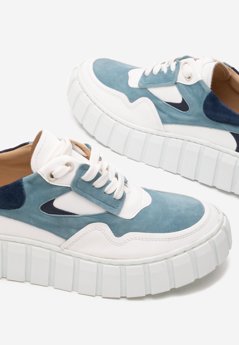 Caera tengerészkék női bőr sneaker