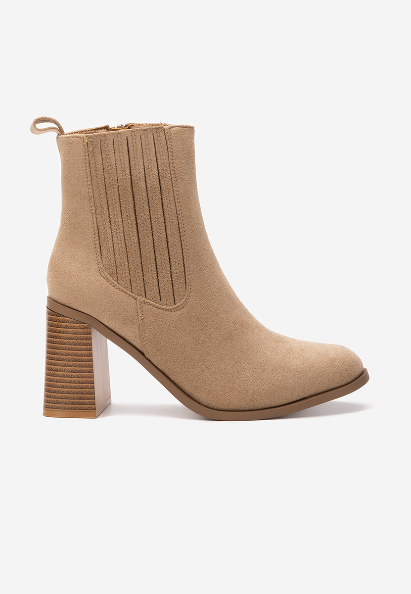 Elowyn khaki bokacsizma vastag sarokkal