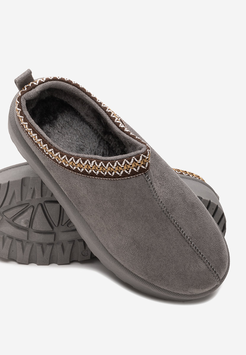 Comfy szürke telitalpú platform papucs