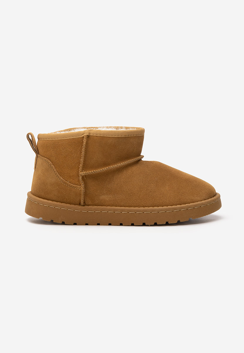Annisia camel női bőr bokacsizma