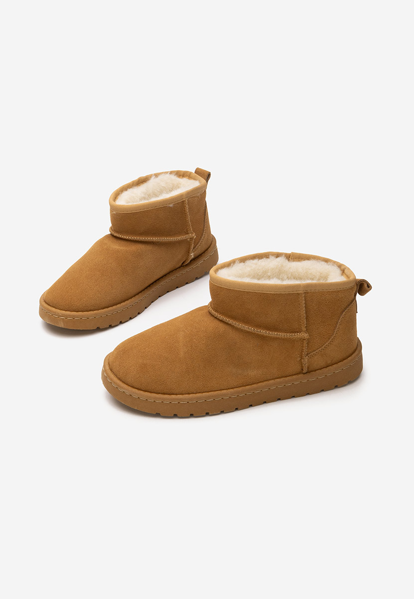 Annisia camel női bőr bokacsizma