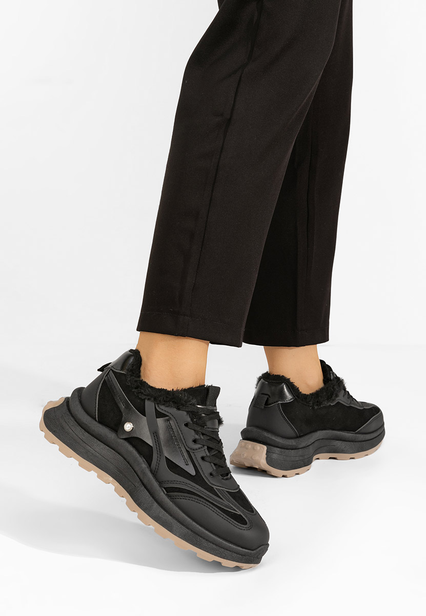 Elliza fekete női téli tornacipők