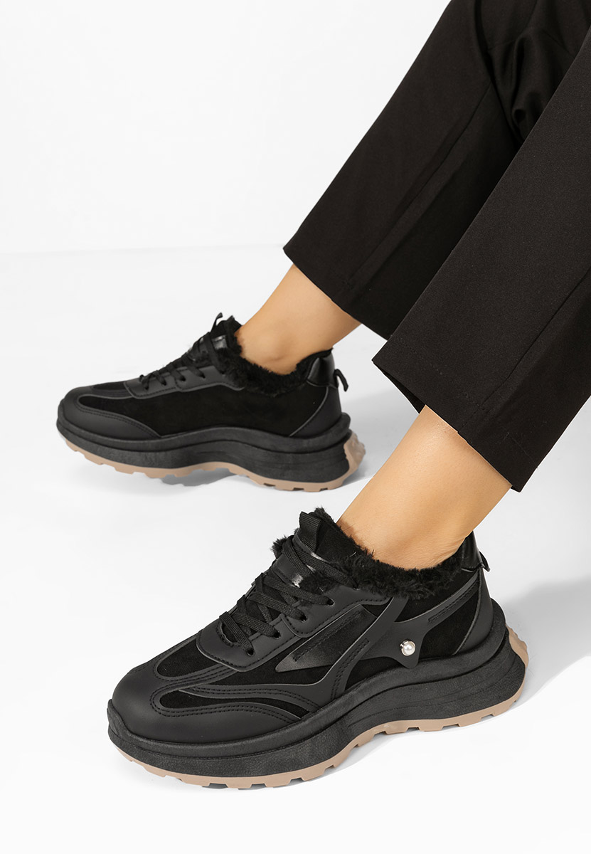 Elliza fekete női téli tornacipők