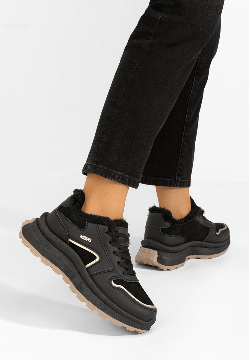 Azaira fekete női téli tornacipők