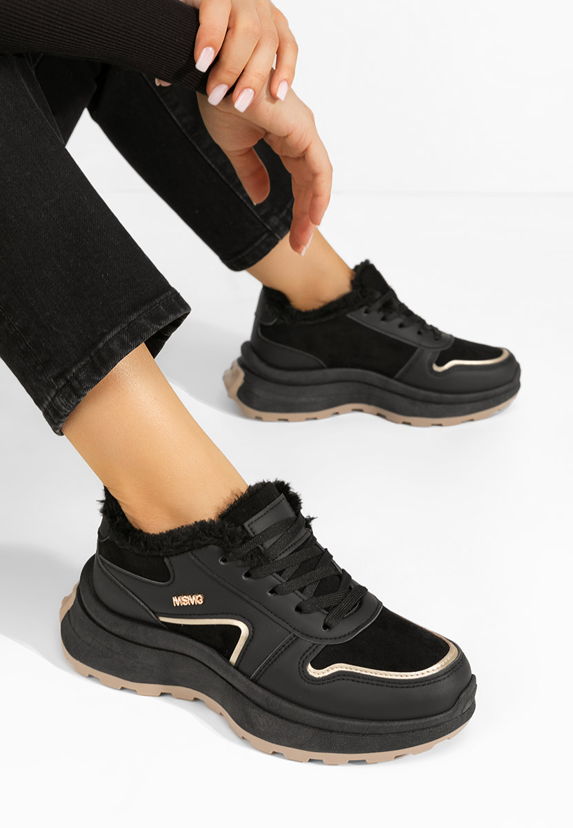 Azaira fekete női téli tornacipők