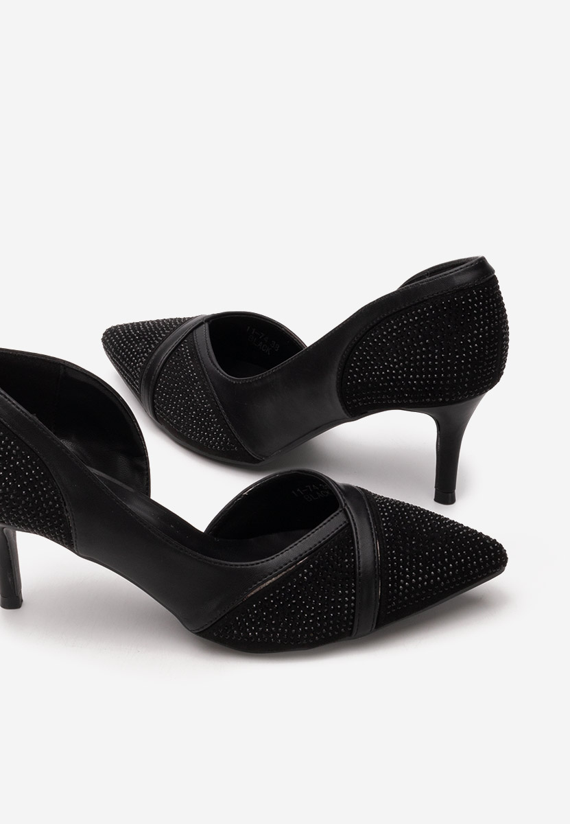 Simone fekete tűsarkú cipő 