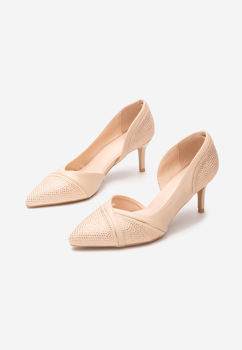 Simone bézs tűsarkú cipő 