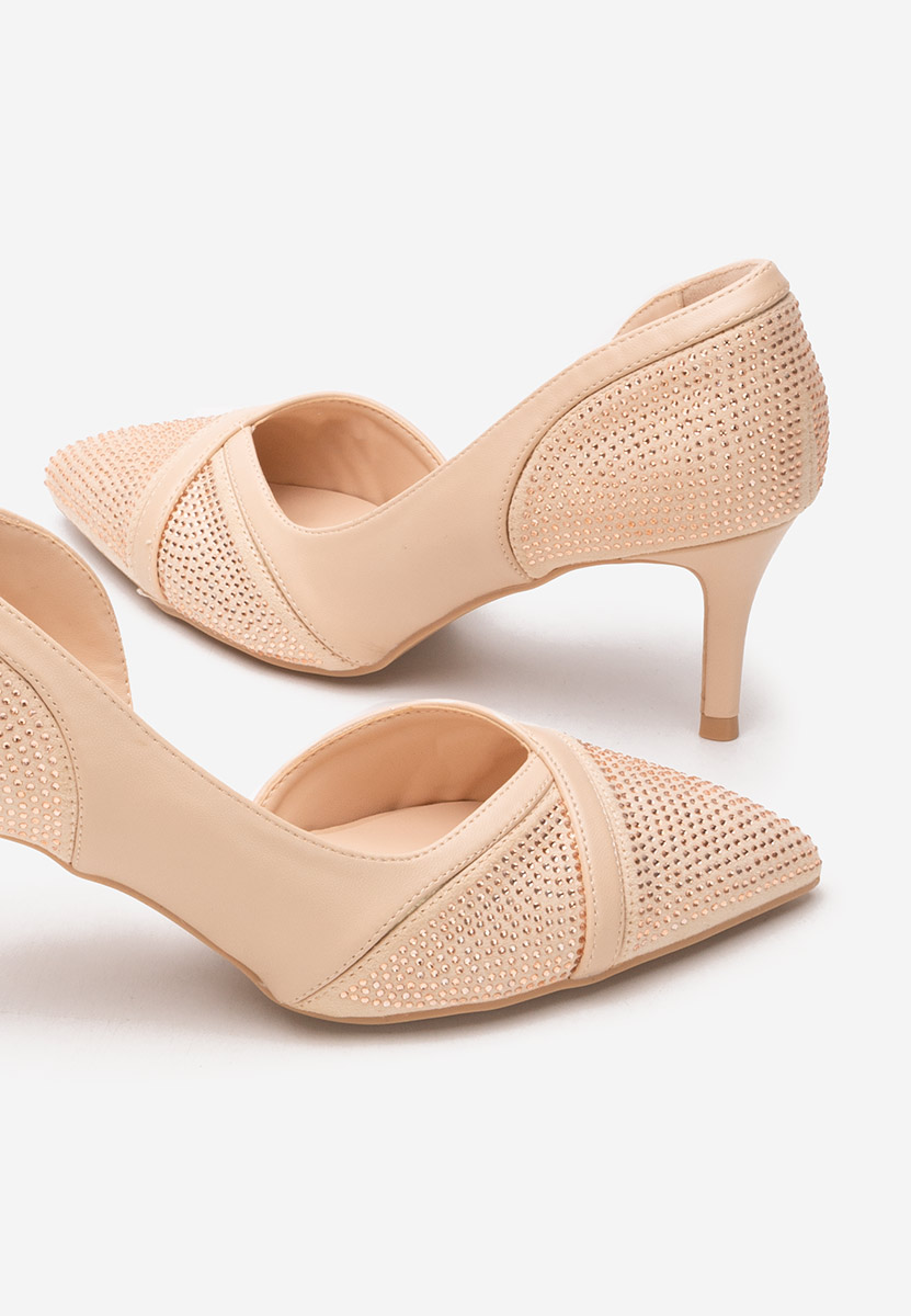 Simone bézs tűsarkú cipő 