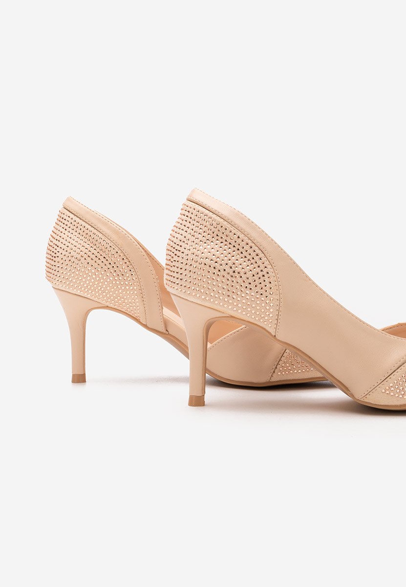 Simone bézs tűsarkú cipő 