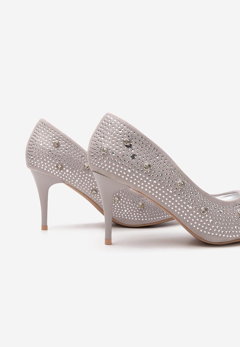 Tereasa ezüst tűsarkú cipő 