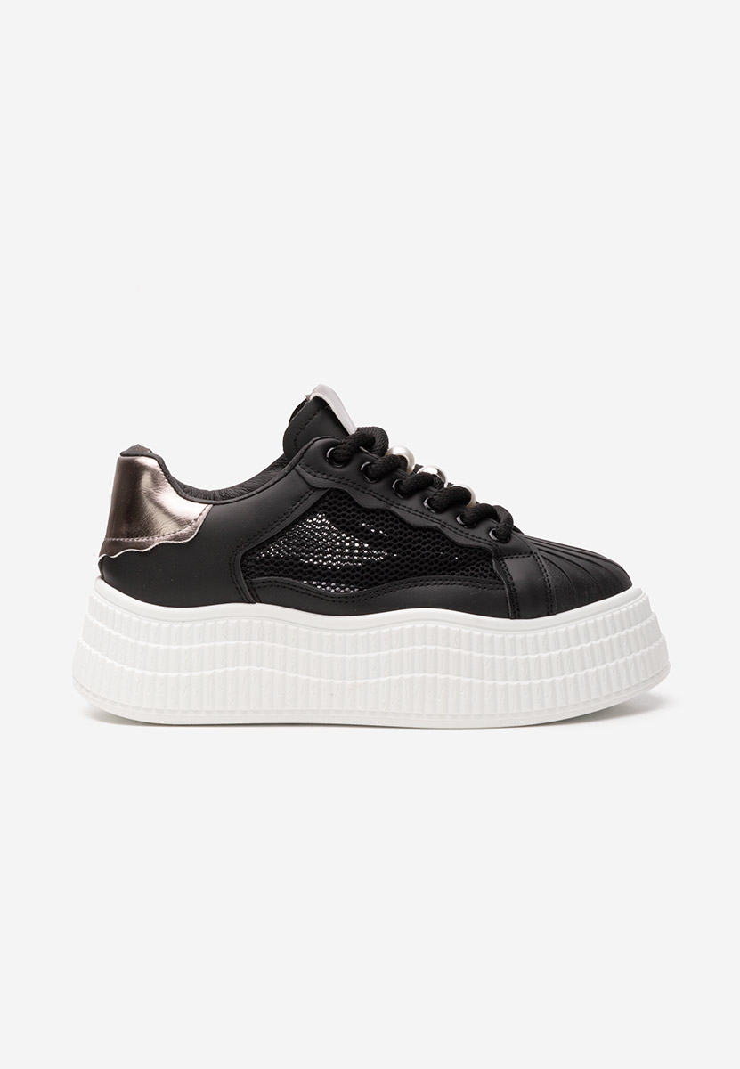 Particia fekete platform sneaker cipő 