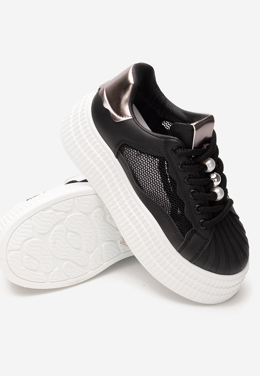 Particia fekete platform sneaker cipő 