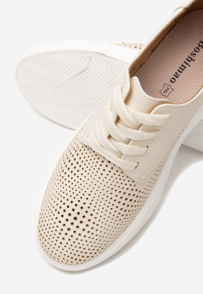 Desiree bézs fűzős női cipő