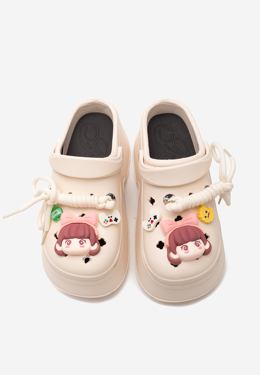 Sheryl bézs platform papucs