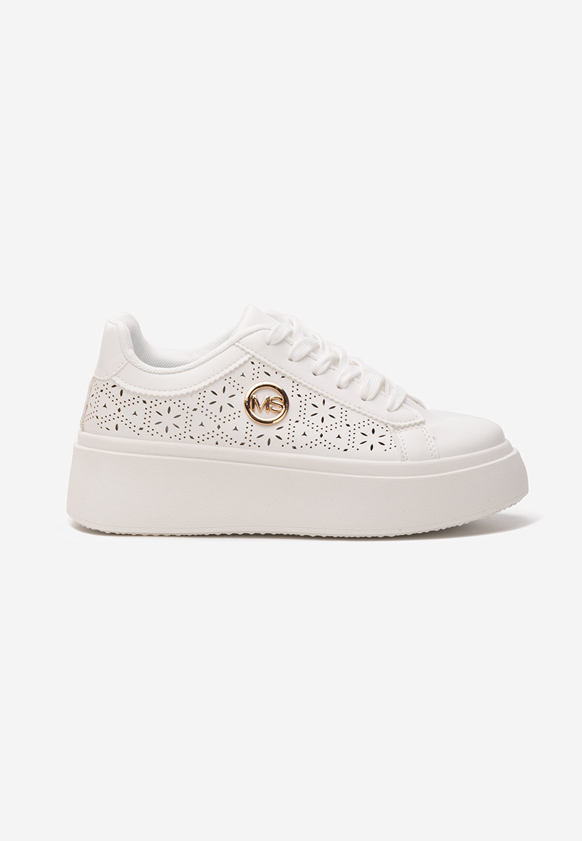 Nidya fehér platform sneaker cipő 