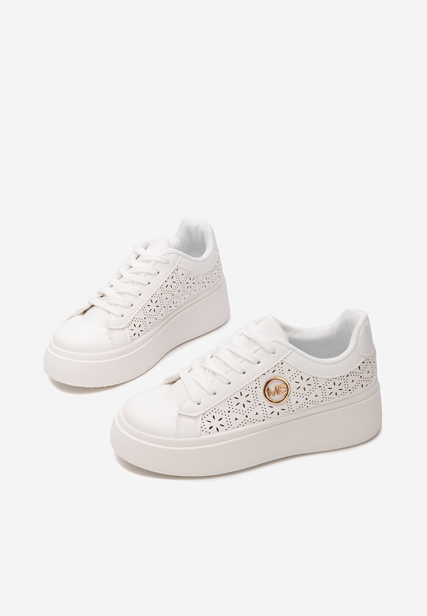 Nidya fehér platform sneaker cipő 