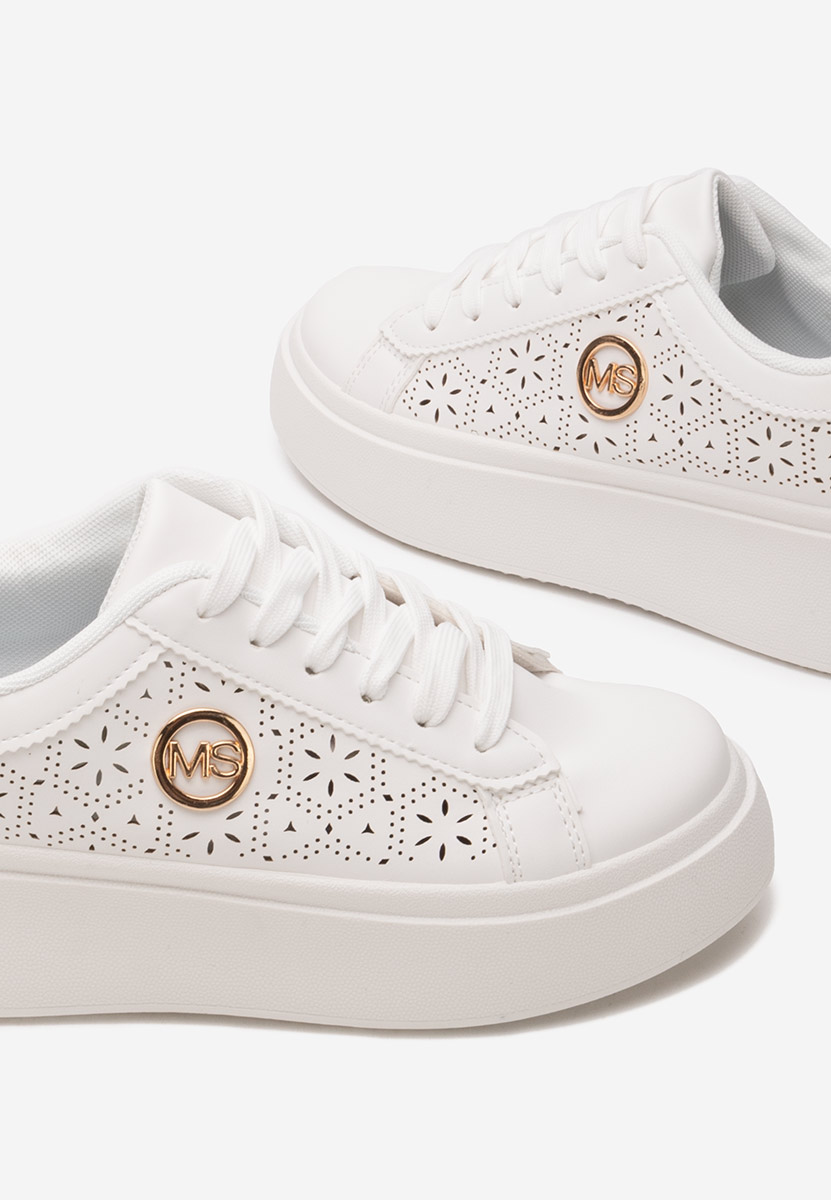 Nidya fehér platform sneaker cipő 