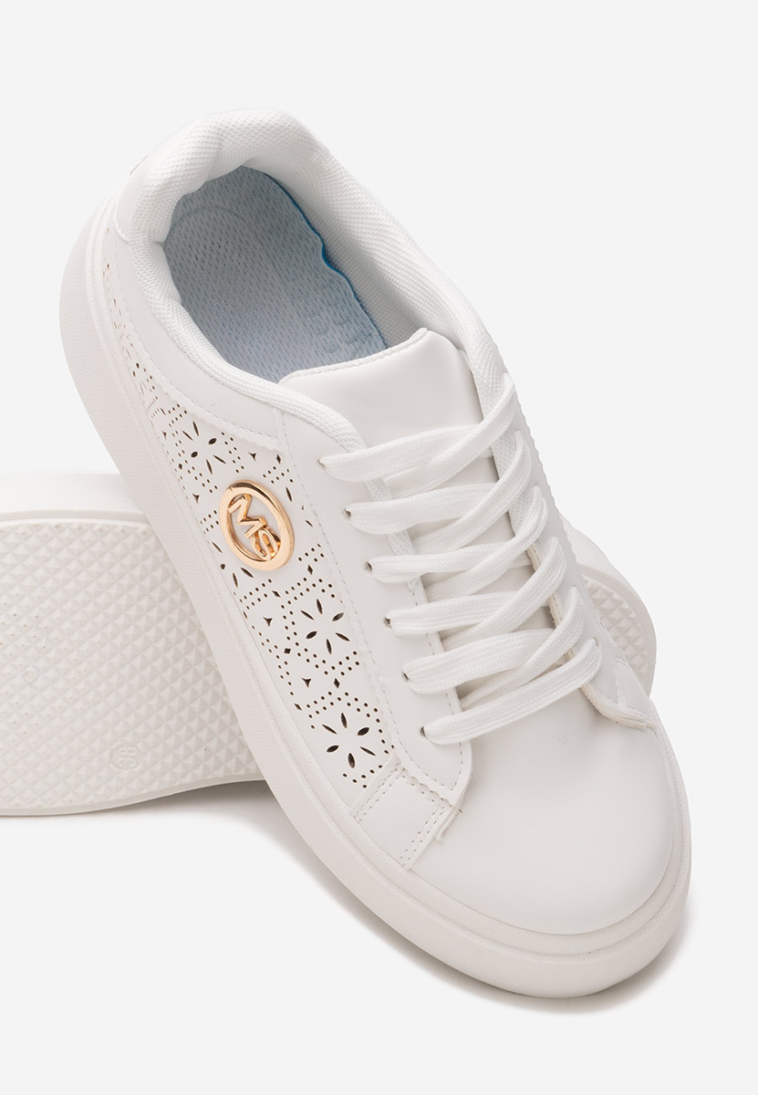 Nidya fehér platform sneaker cipő 