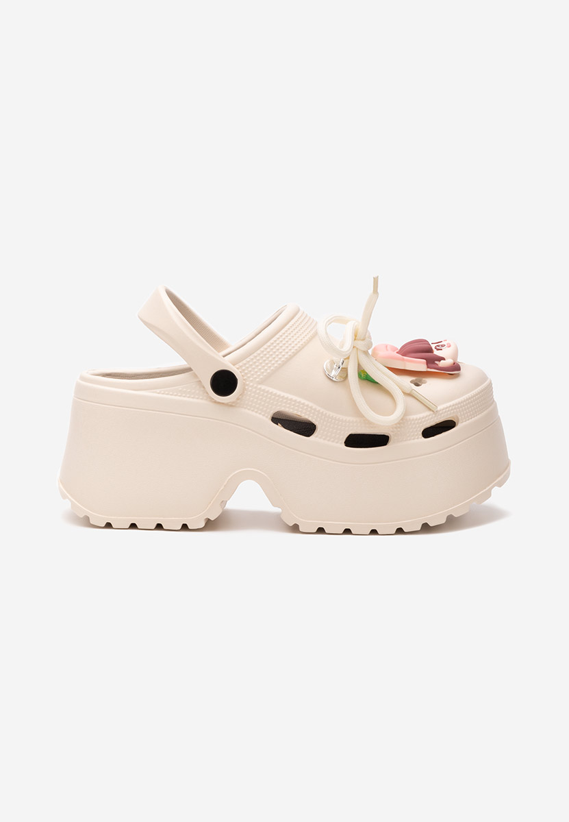 Sheryl bézs platform papucs