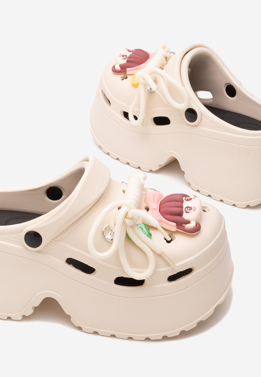 Sheryl bézs platform papucs