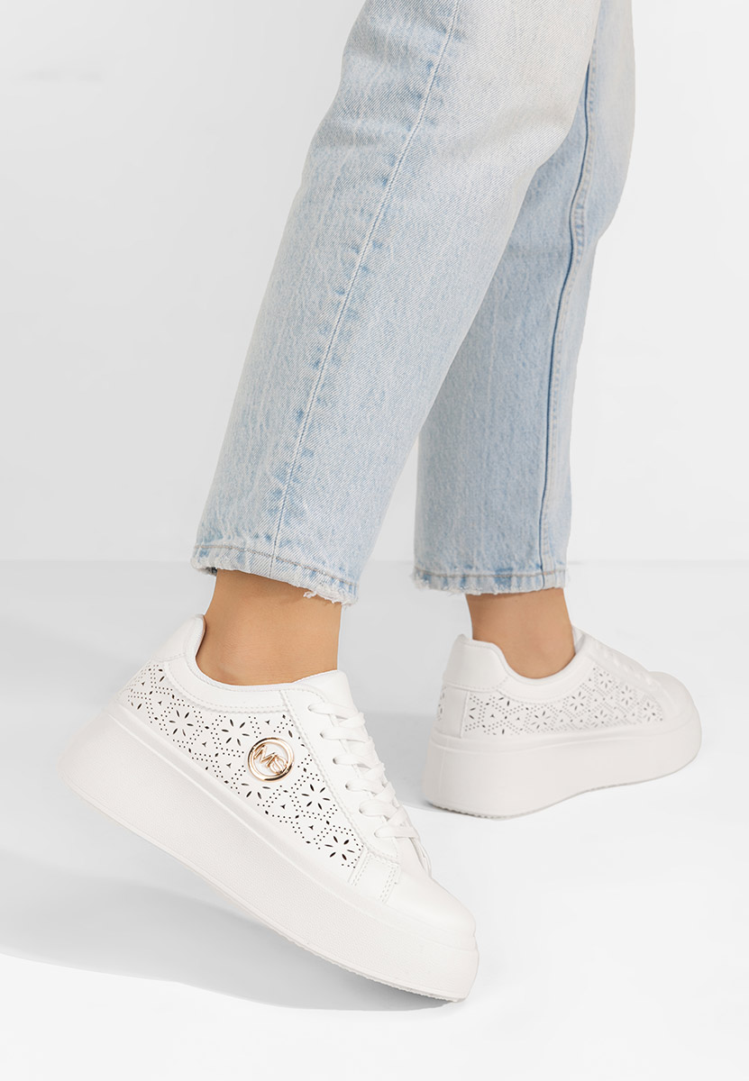 Nidya fehér platform sneaker cipő 
