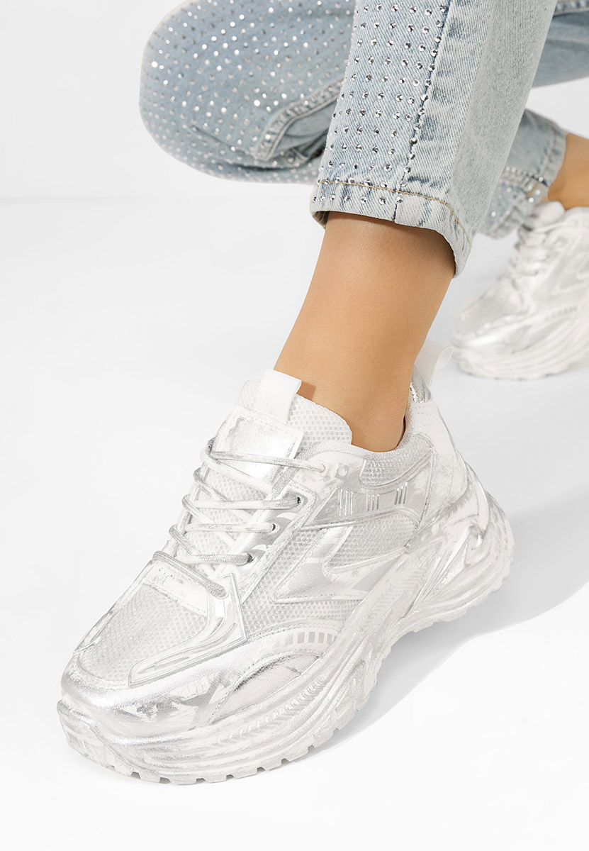 Kellee fehér platform sneaker cipő 