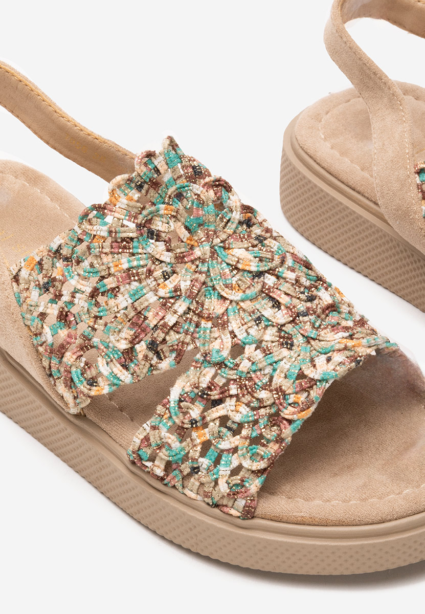 Nichelle khaki lapos szandál