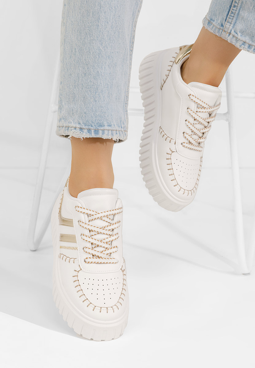 Brandie fehér platform sneaker cipő 