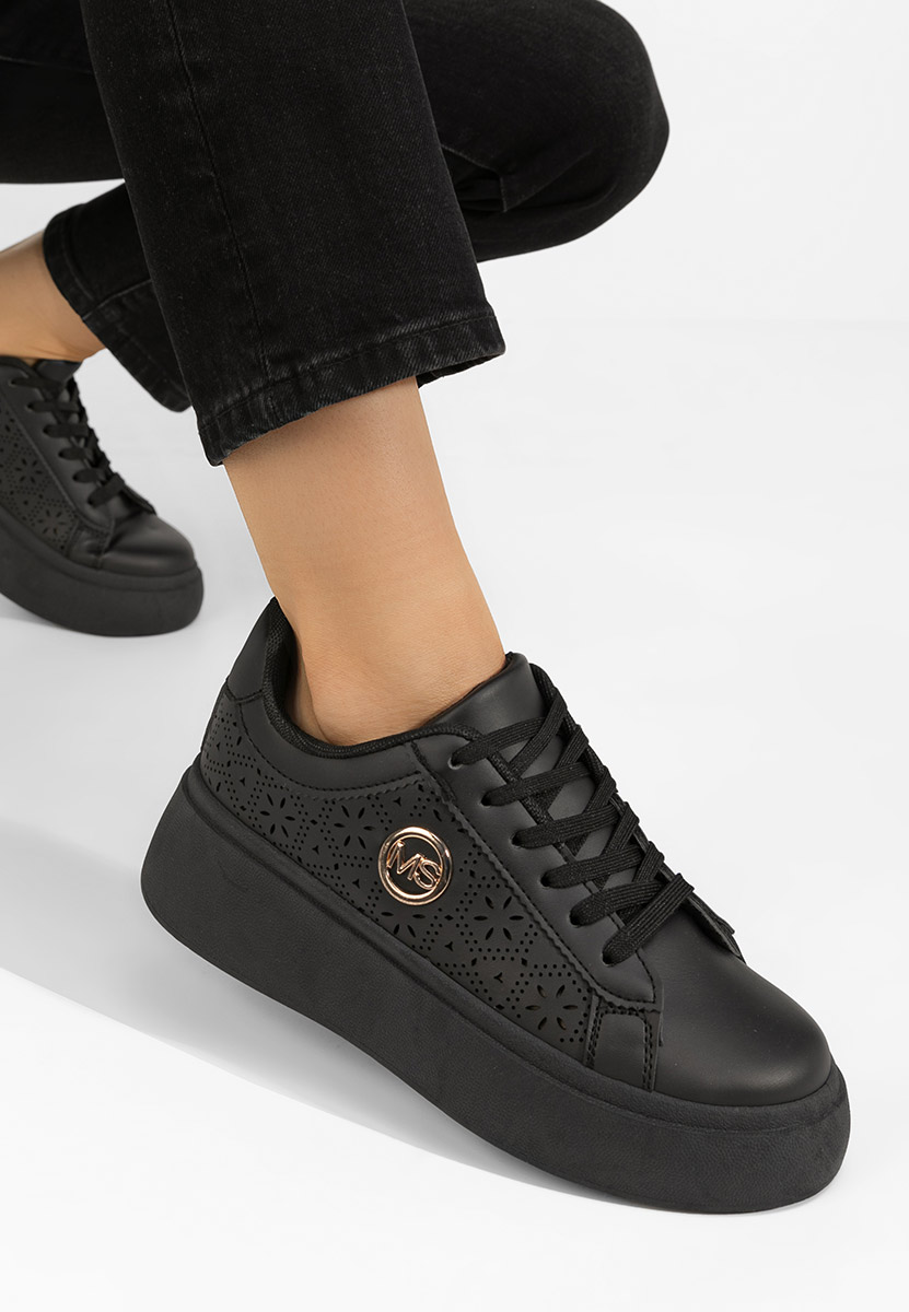 Nidya fekete platform sneaker cipő 