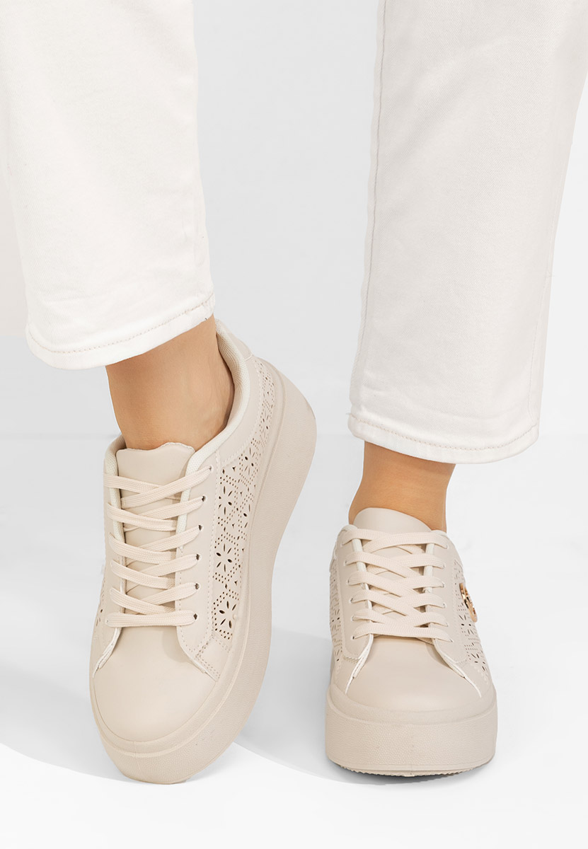 Nidya v2 bézs platform sneaker cipő 