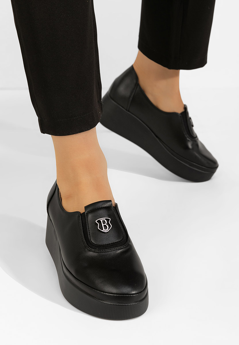 Shenika fekete platform női félcipő