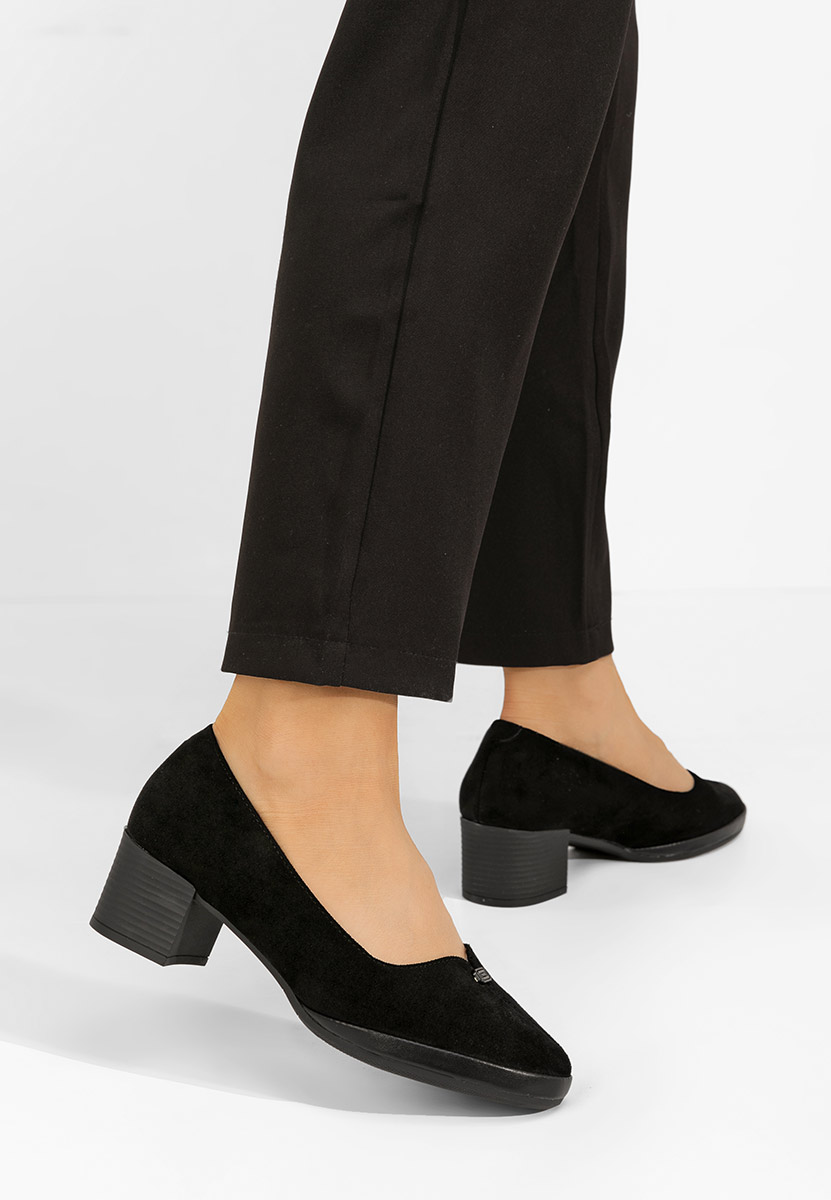 Jinny fekete vastag sarkú magassarkú 