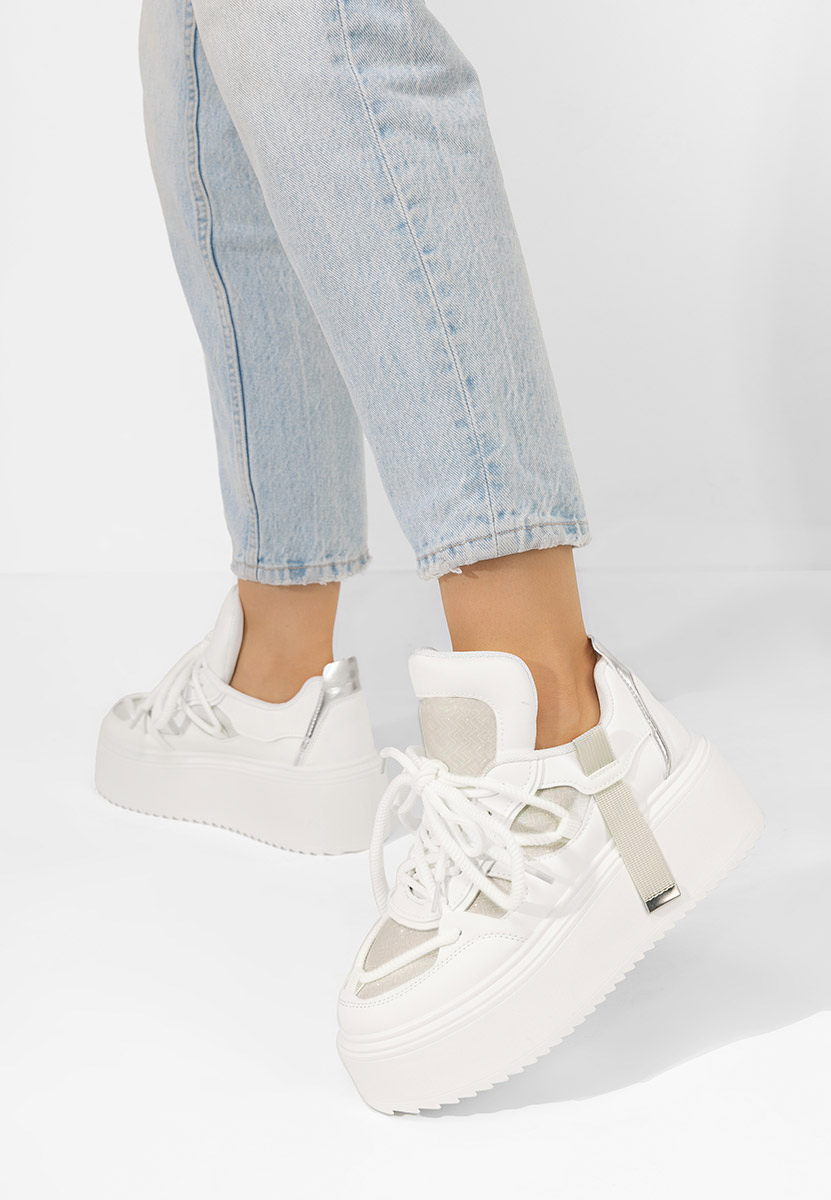 Lourie fehér telitalpú platform sneaker